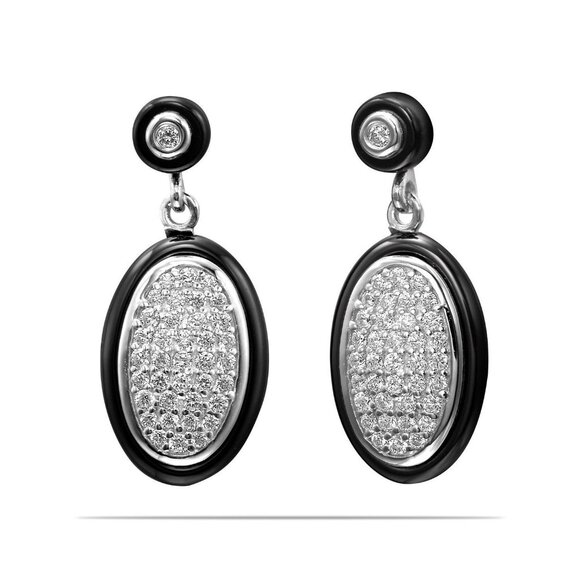 Oval Dangle Earrings - Picture 3 of 4